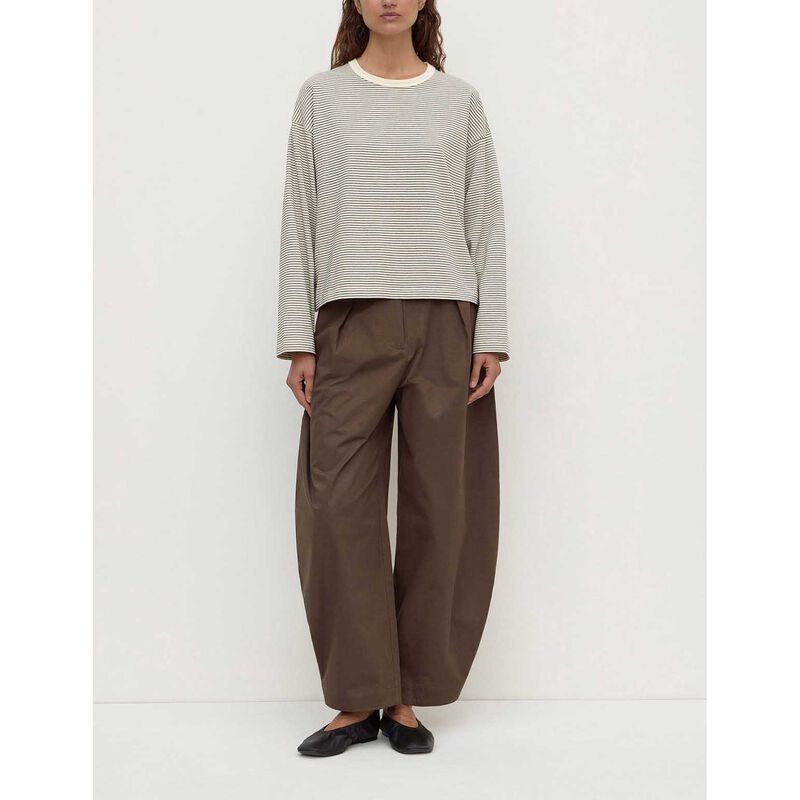 Assembly Label Malone Stripe Wide Sleeve Tee Cream Black image number 3